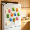 Kitchen Fridge Magnet 5Pcs Mini Resin Turtle Refrigerator Magnet Colorful Tortoise 3D Home Office Locker Decorative Accessories Animal Magnets