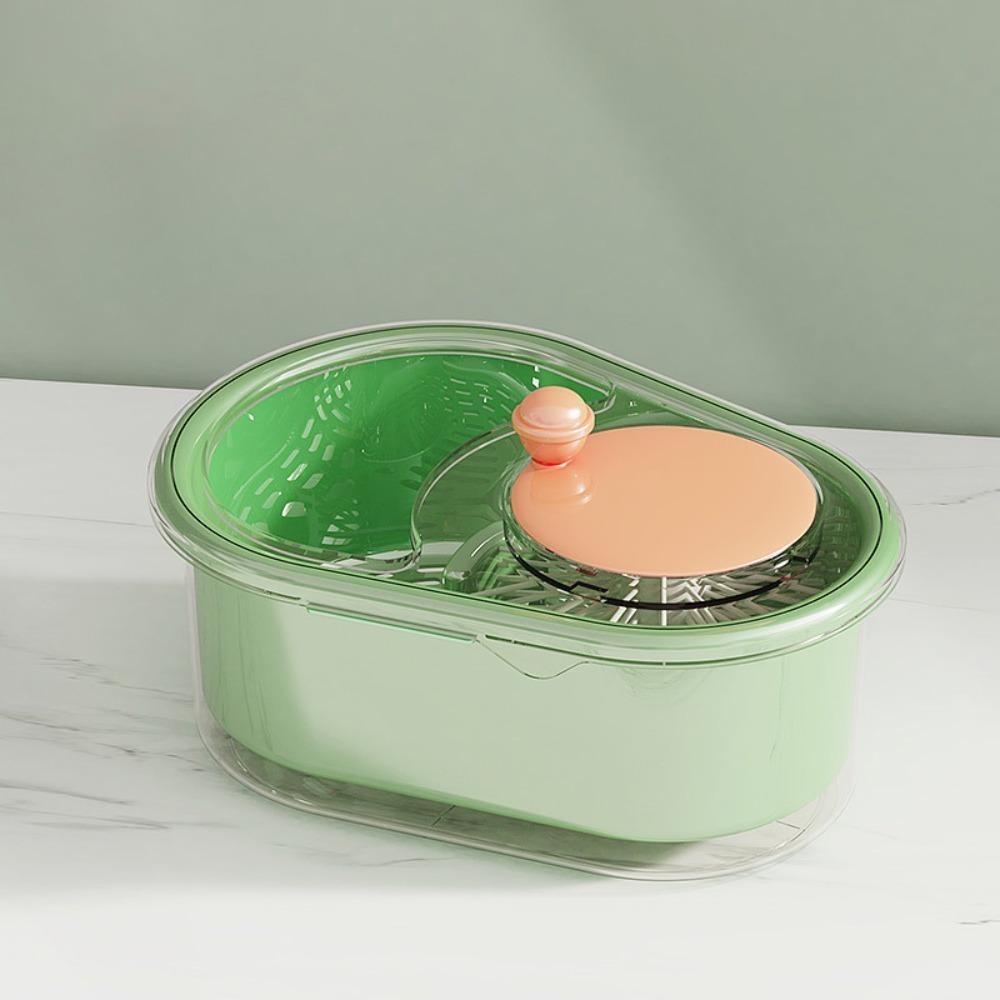 Manual Vegetable Fruits Cleaner Basket Hand Crank Vegetable Drain Basket Salad Spinner  Winter