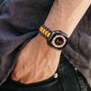 Black Orange Band for Apple Watch Ultra 49mm Series 10 46mm Luxury Men Wristband for Series 9 8 7 6 5 4 SE 49mm 46mm 45mm 44mm