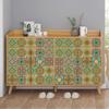 24pcs Tile Stickers Antique Porcelain Pattern Wall Decals Waterproof Removable Wallpapers Kitchen Bathroom Art Murals