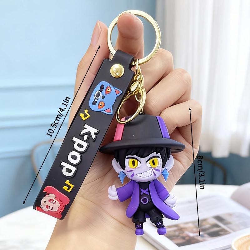 

Anime Movie Rumi Mira Zoey Keychain Kpop Warrior Girls Keyring PVC Figure Pendant Backpack Pouch Keychains Children Gifts
