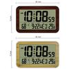 Digital Alarm Clock Battery Operated Snooze Function Large LCD Display Modern Desk Wall Clock for Bedroom Table Bedside Home