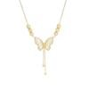 Pendant Butterfly Tassel Necklace Women's Fashion Temperament Hollow Long Clavicle Chain Light Luxury