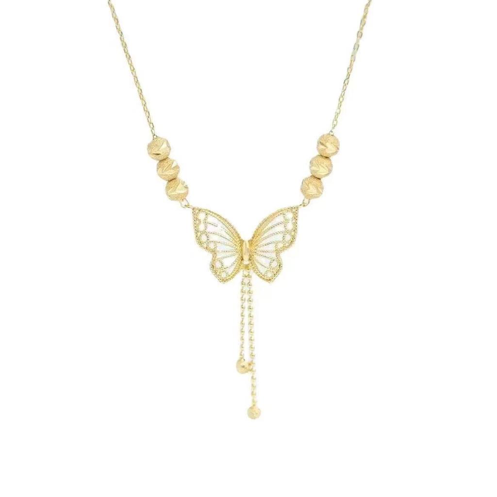 Pendant Butterfly Tassel Necklace Women's Fashion Temperament Hollow Long Clavicle Chain Light Luxury