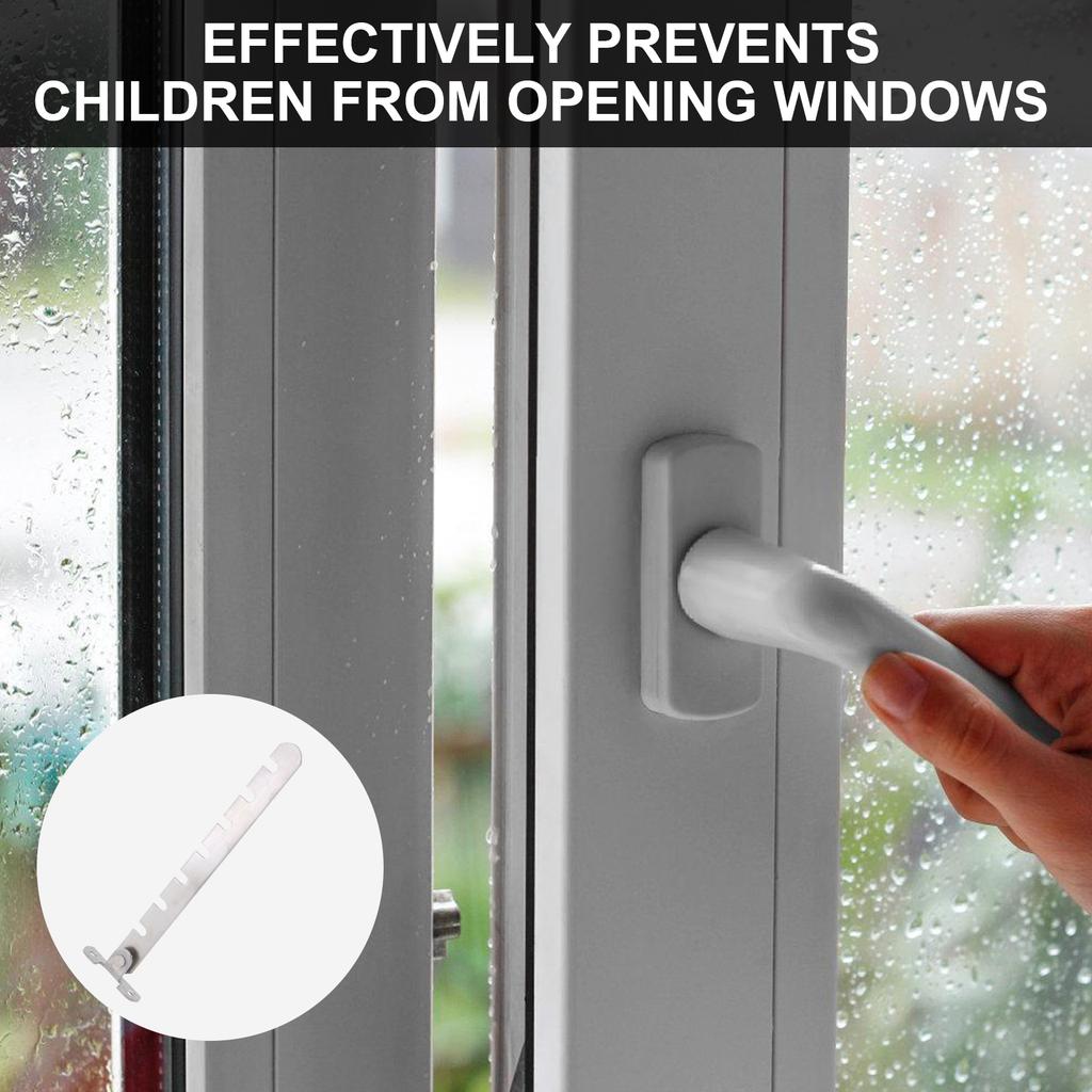 2Pcs Adjustable Window Limiters Stainless Steel Window Lock Tilt Control Window Stopper for Various Doors and Windows