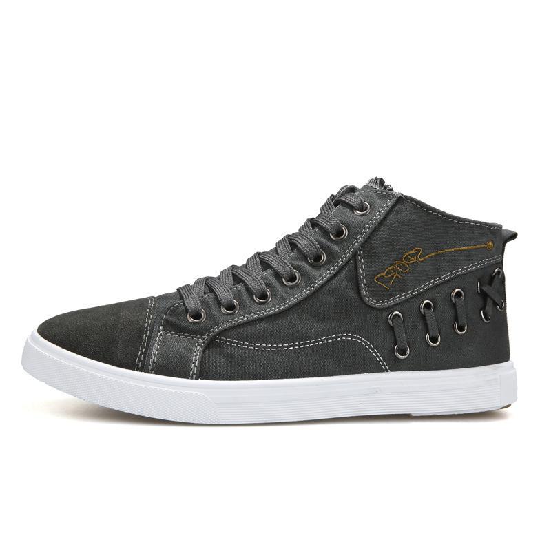 Boys Canvas Shoes Retro Trendy Shoes Men'S Casual Shoes Trendy High-Top Denim Cloth Shoes Men'S Shoes