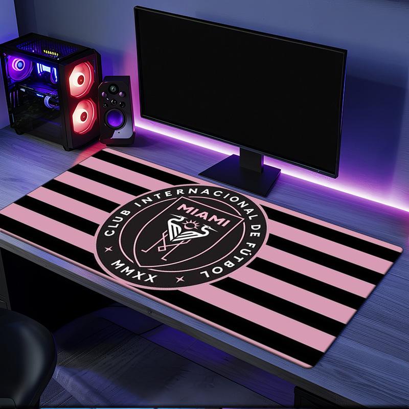 Inter Miami Fc Crest mouse pad, rubber base, esports desk mat, mouse pad for gamers and office use, gaming desk , easy to clean mat