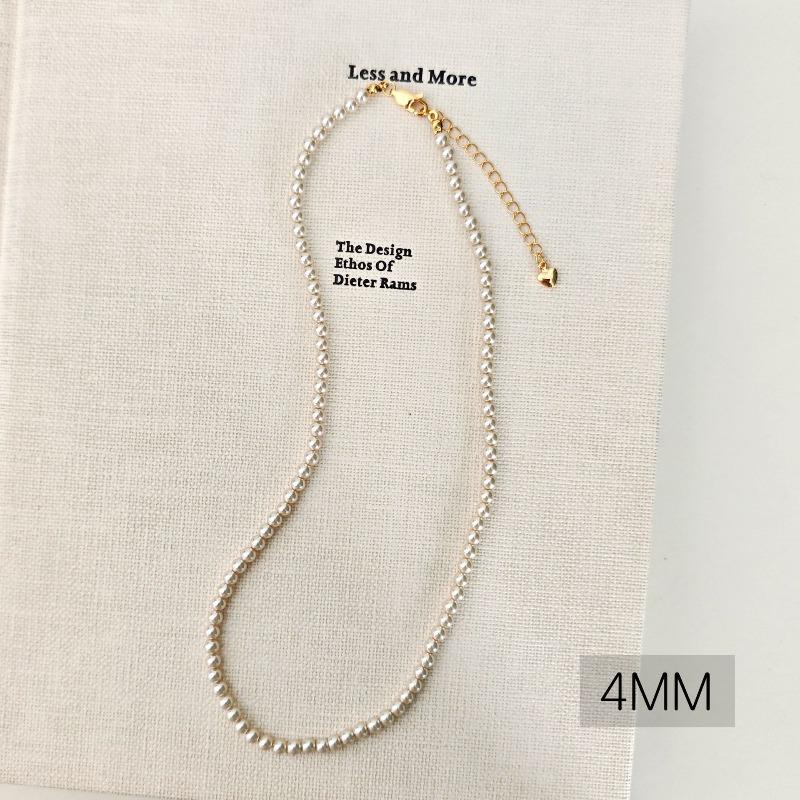 French round Shijia pearl necklace New Internet celebrity necklace Sweater chain Literary retro fashion necklace