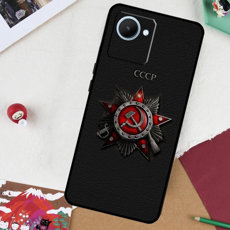 Soviet Union USSR Flag For Realme 13 Pro Plus 14 12 10 11 GT 6 5 6T GT7 Pro C51 C21Y C25S C75 C67 C61 C53 C55 Case