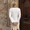Women Long Sleeve Knit Cardigan Round Neck Gold Button Lightweight Sweater Jacket Casual Work All Seasons