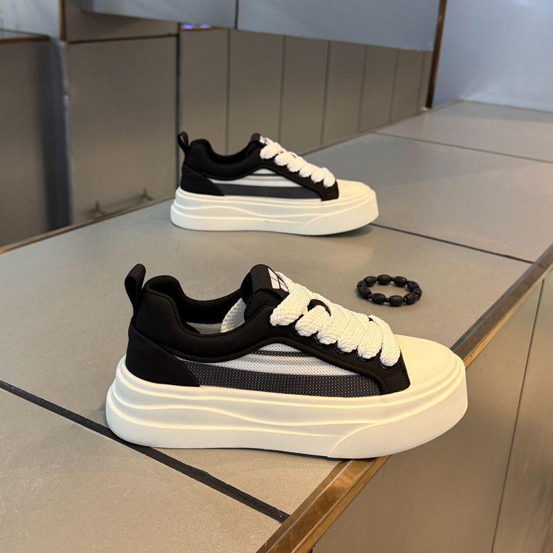 Herren Shell Toe Skate Schuhe mit dicker Sohle – Herbsttrend 2025, höhenverstärkende Freizeitsneaker