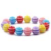 50-100pcs/lot Colorful Stripe Resin Beads Round Loose Beads Spacer Beads For Handmade DIY Jewelry Making Bracelets Necklace