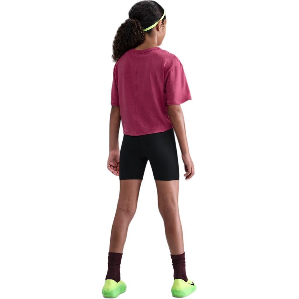 Nike Logo Round Neck Loose Short Sleeve T-Shirt Kids Tops Beetroot FZ5602-634