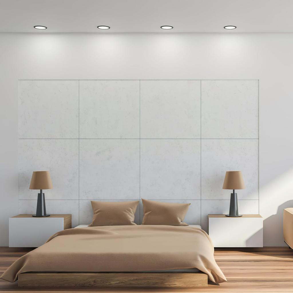 NUOLUX 6-Piece 9.9cm Downlight Diffusion Cover, Spotlight Diffuser Sheet, Ceiling Lampshade, Blackout Sheet, Diffusion Cover, Downlight Accessory,