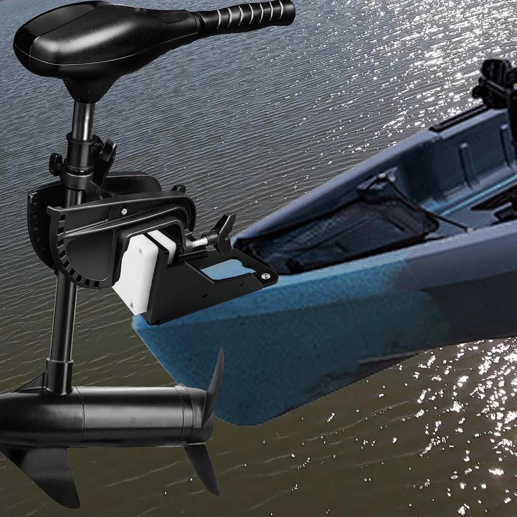 Aluminium Transom Trolling Motor Mount for Kayaks, 5mm Thickness Transom Mount, Kayak Trolling Motor Mount with Locking Lip, Trolling Motor Bracket