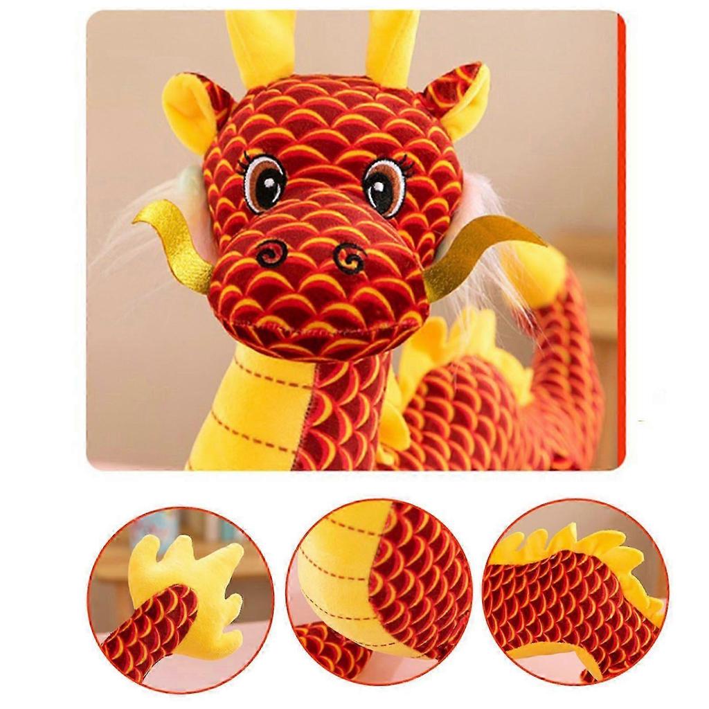 26-27 New Year Dragon Mascot Simulation Dragon Doll Zodiac Dragon Plush Toy