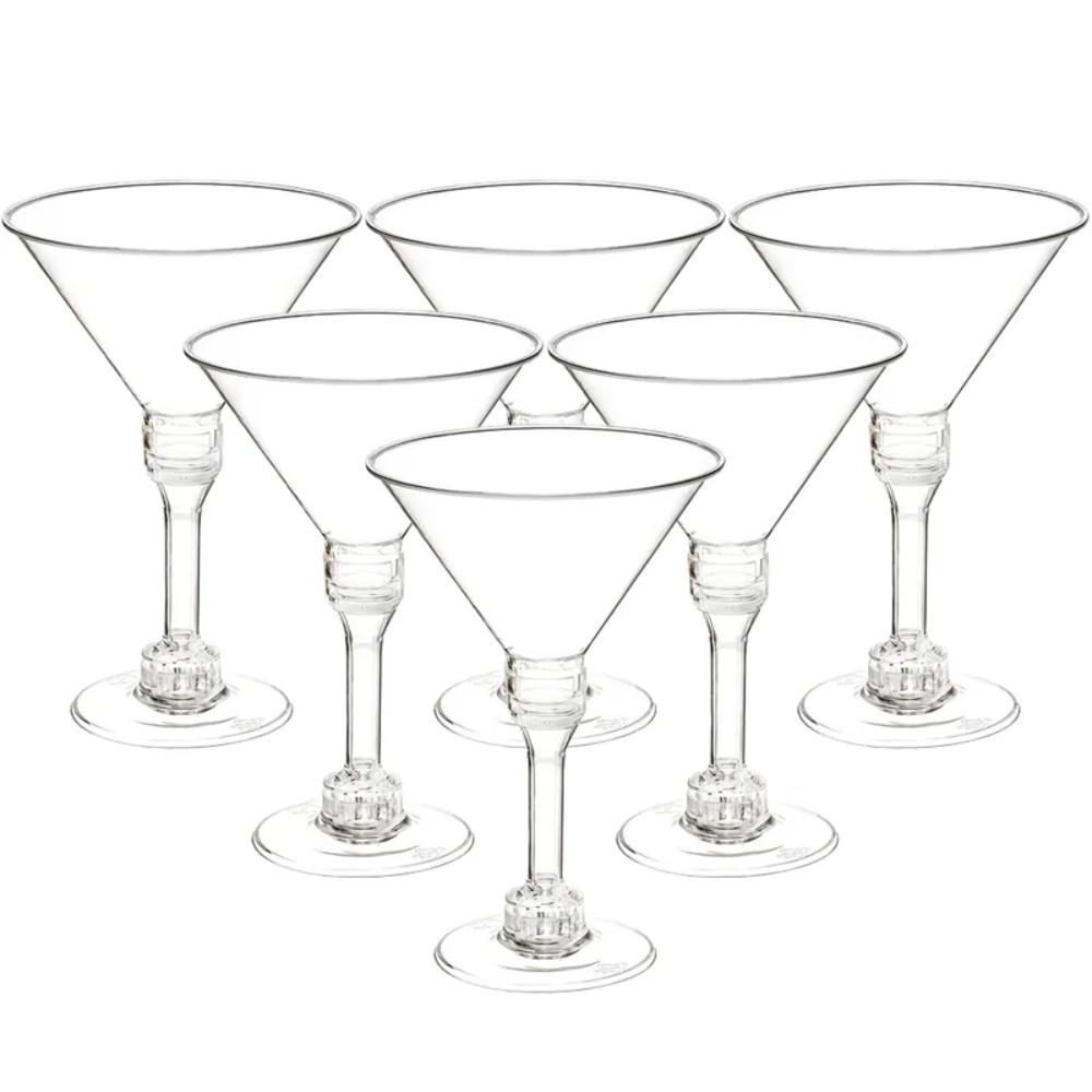 20 Pcs Clear Plastic Margarita Glasses Unbreakable Goblet Disposable Wine Glass  Cocktail