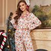 Women's Pajamas Christmas New Year Cartoon Two-Piece Set Milk Silk Homewear
