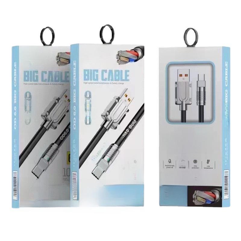 Original Zinc Alloy 120W Super Fast Charging Type-C Cable for Apple, Huawei, and Android Devices.