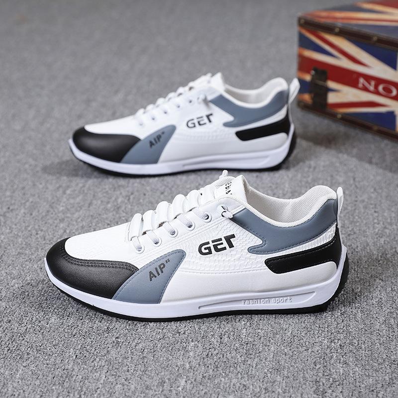 Men's shoes spring leather surface breathable Forrest Gump sports board shoes running men's casual platform spring