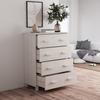 Vidaxl Komoda Hamar, Biała, 79X40X103,5 Cm, Lite Drewno Sosnowe