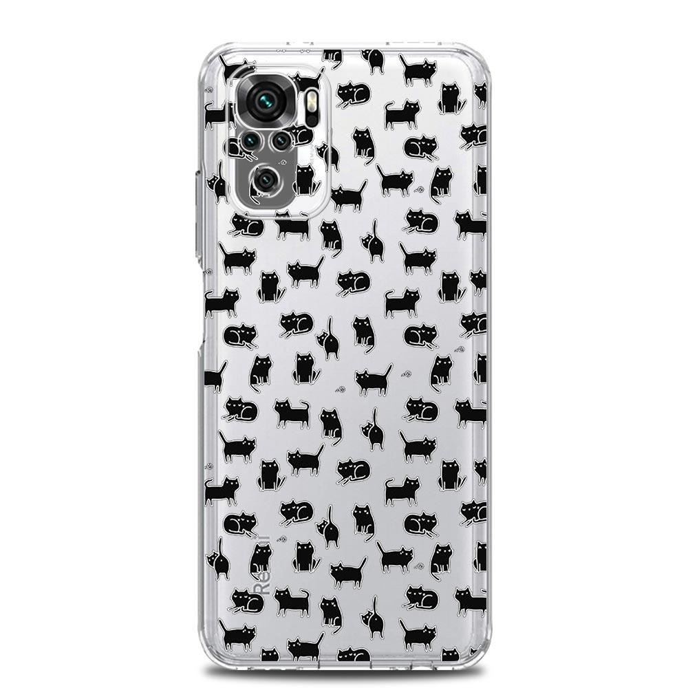 Abstract Eye Chest Line Art Cat Clear Soft Phone Case For Xiaomi Redmi Note 12 11 9S 9 8 10 Pro+ 7 8T 9C 9A 8A K40 Gaming Cover