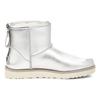 UGG Classic Mini Warm Comfortable Outdoor Casual Zipper Snow Boots Women boots Silver 1122670-SLVM