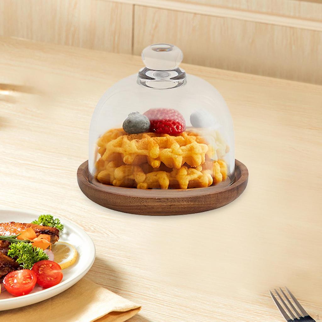 Stojan na dort s kupolovým podnosem na servírování dezertů k narozeninám