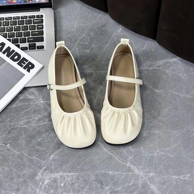 French Evening Wind Silver Mary Jane Shoes 2025 New Summer Temperament Fairy Grandma Shoes Flat Ballet