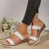 Een Nieuwe Stijl van Eendelig Geweven Diksoldige Sleehak Dames Schoenen en Sleehak Sandalen