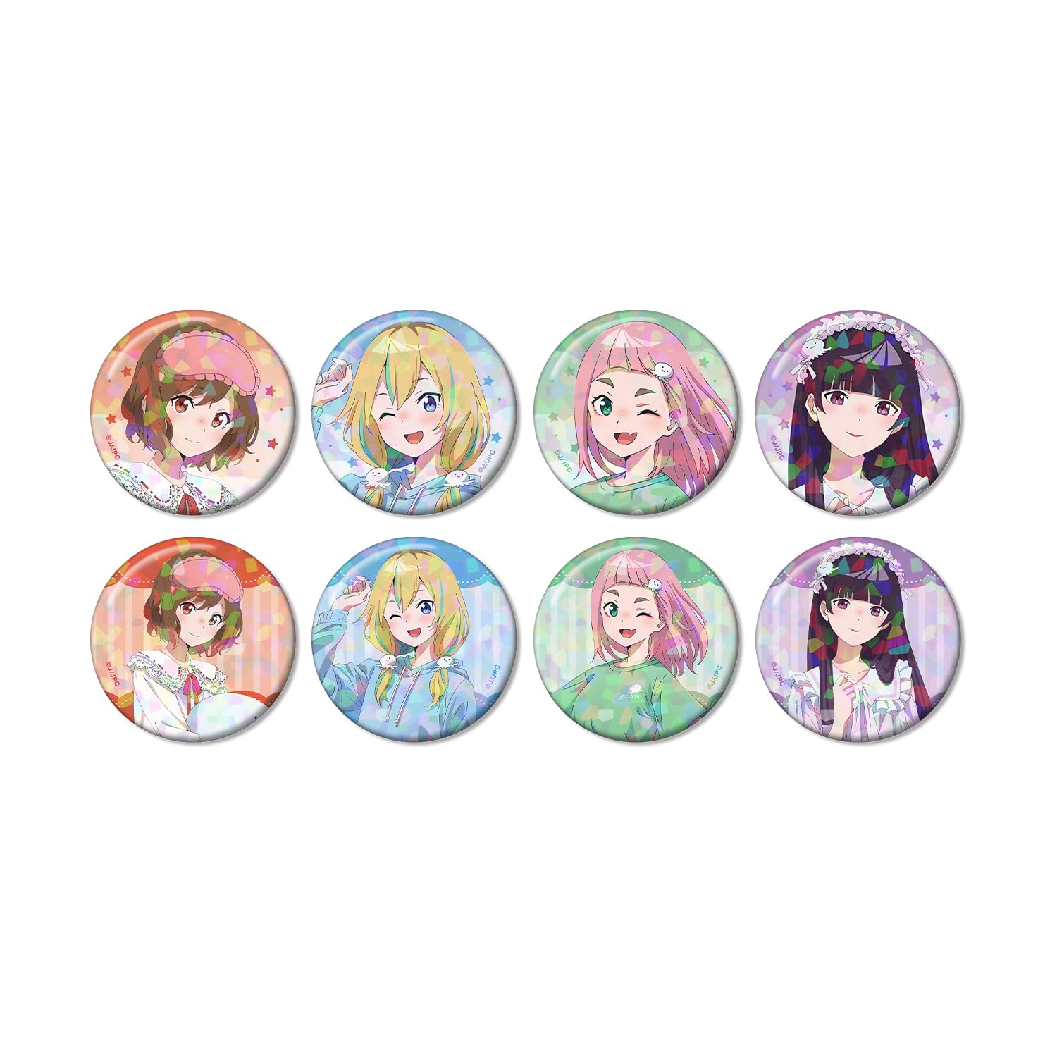 

Jellyfish Can t Swim at Night - Original Illustration: Sleepover Ver. Trading Holographic Badges, Box of 8