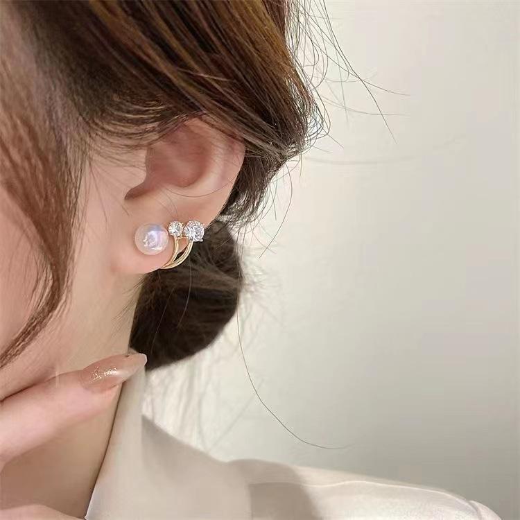 

Изысканные серьги с жемчугом в виде цветка тюльпана для женщин, модные серьги-подвески со стразами в форме рыбьего хвоста, легкие роскошные украшения для вечеринок, подарки