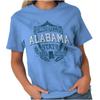 Alabama State Motto Souvenir Tourist Travel Adult Short Sleeve Crewneck Tee