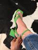 2022 Plus Size Chunky Heel Women's Square Toe One-Strap Sandals