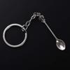 Silver Color Ornaments Jewelry Gift Handmade Craft Metal Key Chain Trinkets Key Ring Spoon Keychain