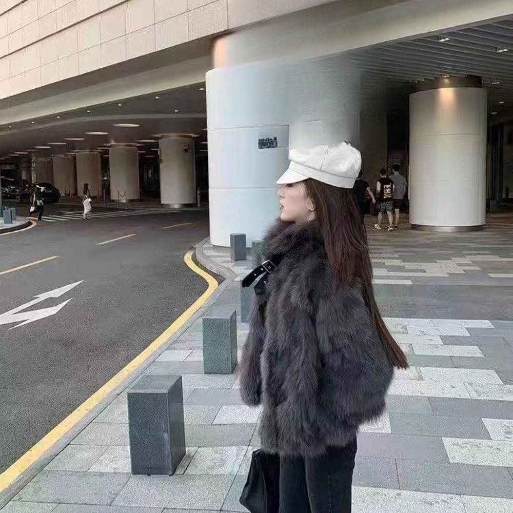 Autumn and Winter New Imitation Fox Fur Coat Temperament Advanced Thick Warm Coat