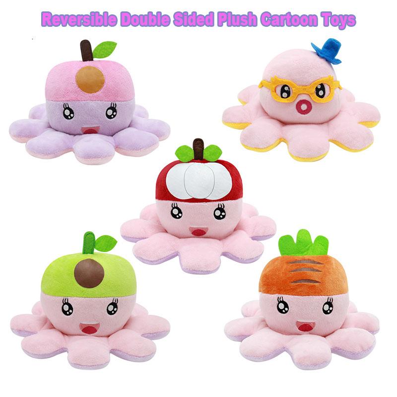 

Double-Sided Funny-UK Hot Sale Toys Beautiful Flip New Arrival Plush Party Gifts Octopus Reversible High Quality Animals Doll Marine Life 7