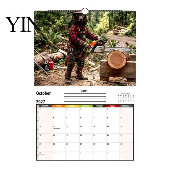 Practical Schedule Management 2027 Funny Dog Working Wall Calendar, Jan. 2027-Dec. 12 X Cute Animal Hanging 8 Inch Monthly Planner with Puppy