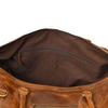 Handmade Distressed Leather Duffle Bag: Weekender Travel Bag