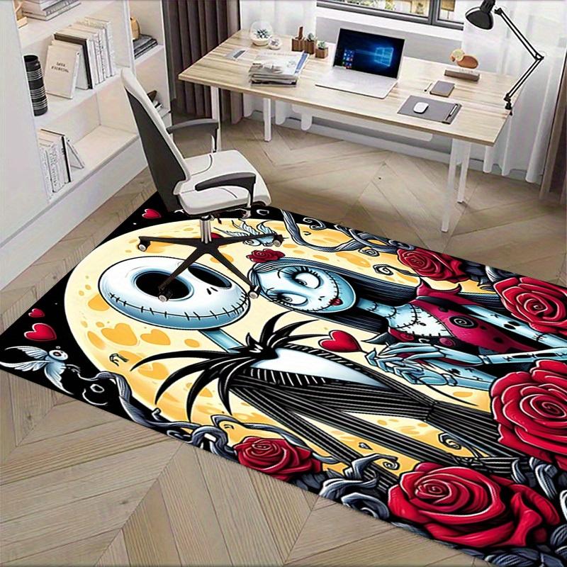 Jack Skellington,Sally,Nightmare Before Christmas Office Carpet Soft Polyester Entrance Carpet Washable Non-slip Machine Washable Indoor Car