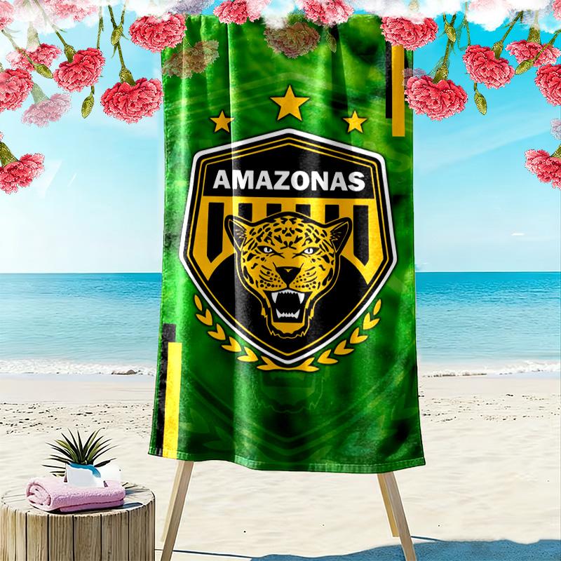 AMAZONAS FC Logo Aufdruck Strandtuch, Großes Weiches Schnelltrocknendes Handtuch für Strand Camping Schwimmen
