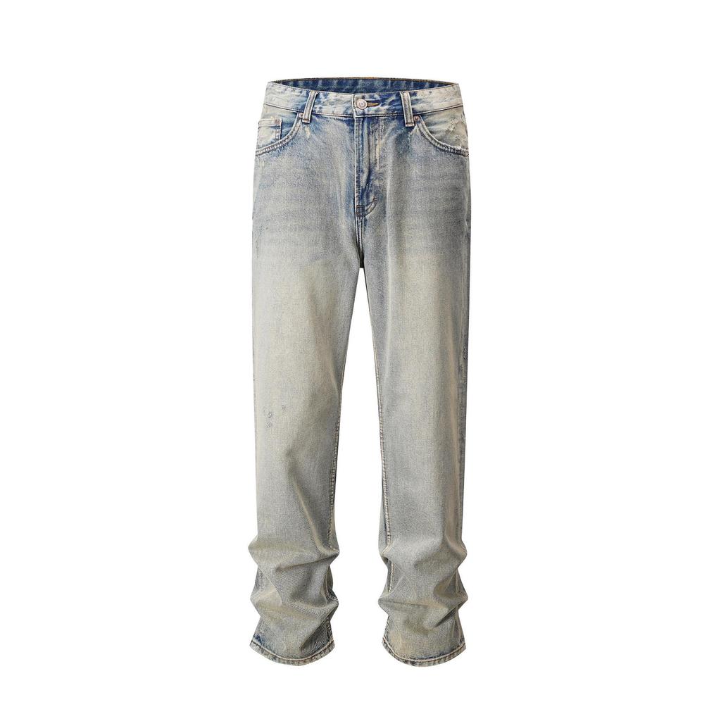 Unisex Multi-Pocket Cargo Jeans - European & American Street Style Loose Fit with Rips