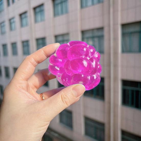 Balle Anti-Stress Croquante Remplie de Billes Soulagement de l'Anxiété Formable Balle à Presser Jouet Sensoriel Portable Voyage Moulable Balle Transparente Pincer Jouet Fidget