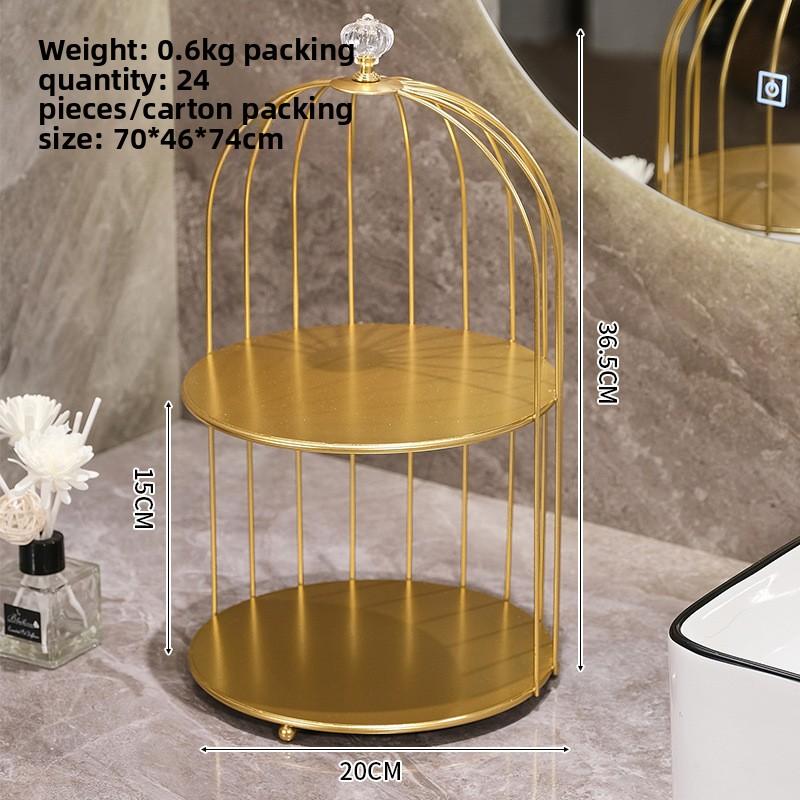 

Ванная комната Туалет Уход за кожей Косметика Настольная клетка для птиц Полка double leveles золотой