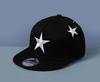 Sproutsy Kids' Star Baseball Cap, Cool and Stylish Flat Straight Snapback Cap (Black)