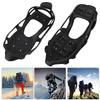 1 Pair Universal 24 Teeth Anti Slip Ice Cleat Shoe Grips Spikes Cleats Crampons for Hiking ClimbingL:39 42