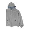 Ertr Wende Karomuster Hoodie mit Reißverschluss Himmelblau