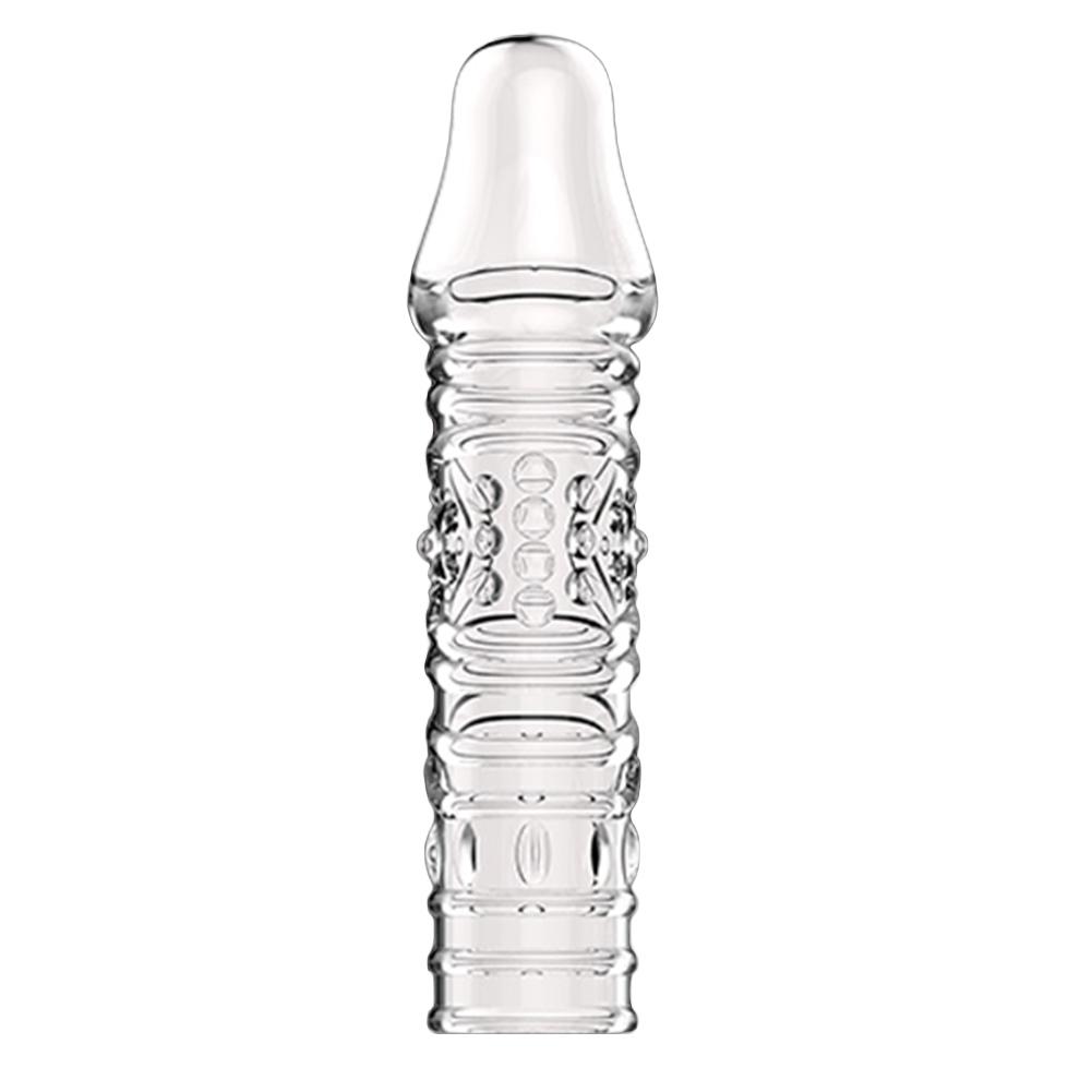 Reusable Clear Penis Extension Sleeve Girth Enhancer Delay Ejaculation Sex Toy