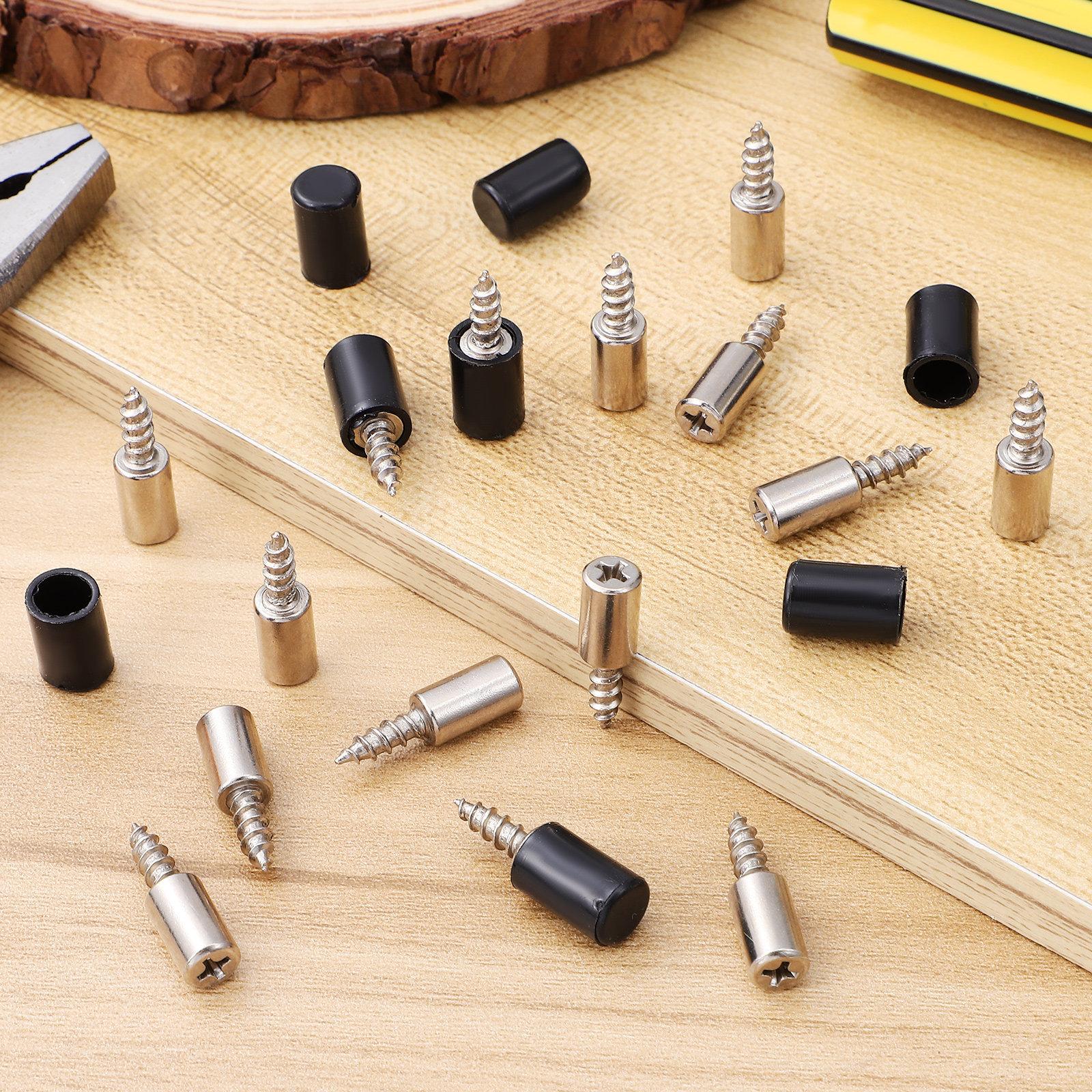 

20Pcs Shelf Screws Pegs Heavy Duty Screw in Shelf Supports Furniture Board Holders Nonslip Sleeve Cabinet Clips for Wood other