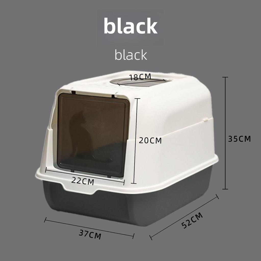 Large Dual-Purpose Enclosed Cat Litter Box with Anti-Splash Design
